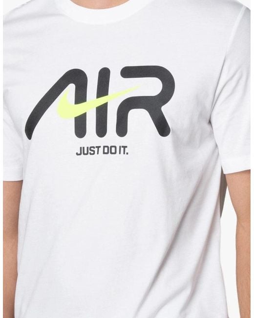 Nike White Air Sportswear Graphic Print Logo T Shirt for men