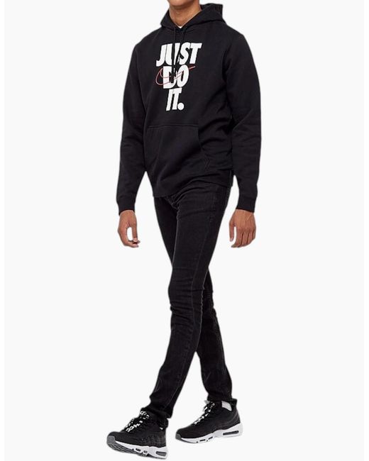 Nike Blue Hoodie Soft Fleece Sportswear Pullover Hoody Hybrid Hooded Sweatshirts for men