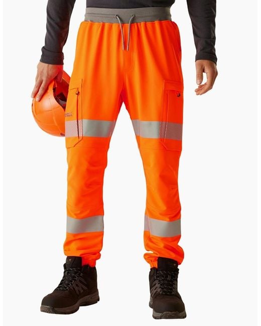 Regatta Orange Prolite Stretch Hi-Vis Trousers for men