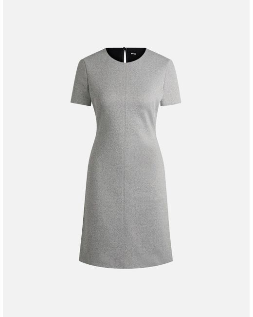 Boss Gray Donalara Short Sleeve Dress