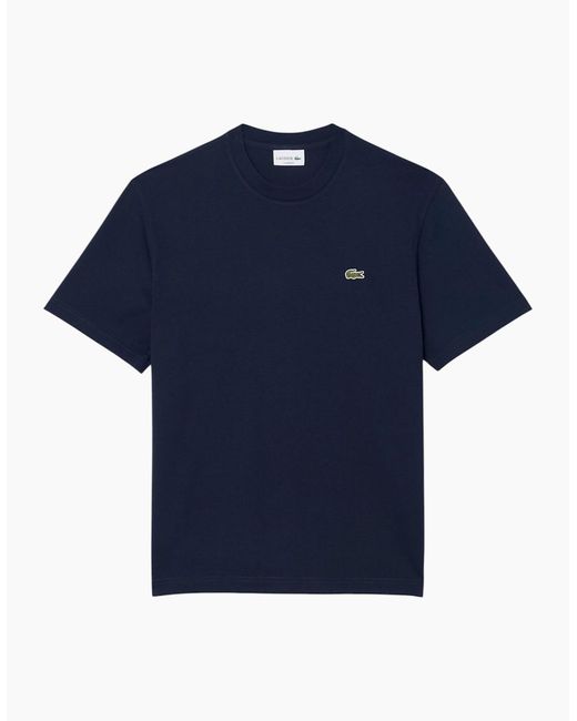 Lacoste Blue T Shirts Th7318 Classic Fit Crew Neck Short Sleeve Summer Tee for men