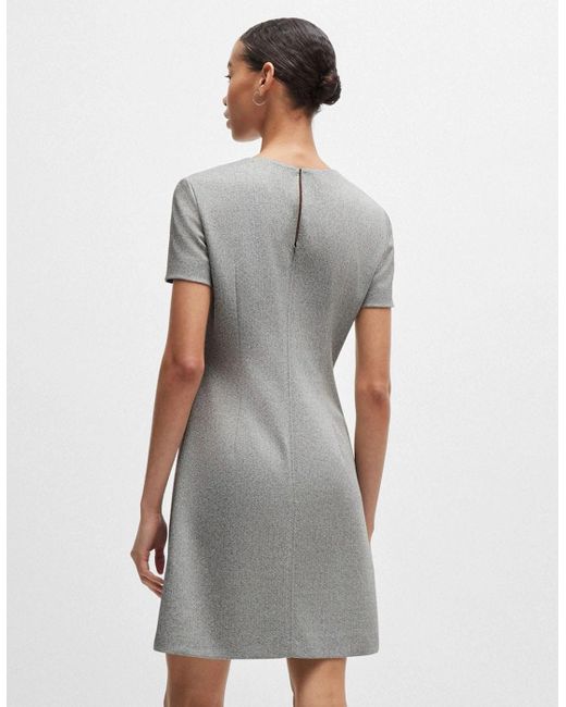 Boss Gray Donalara Short Sleeve Dress
