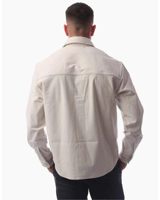 Boss Gray Collared Neck Long Sleeve Regular Fit Shirt for men