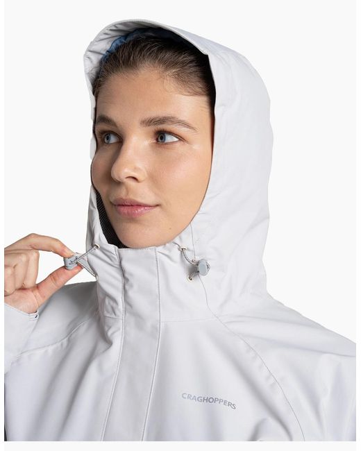 Craghoppers White Ladies Ossus Waterproof Jacket