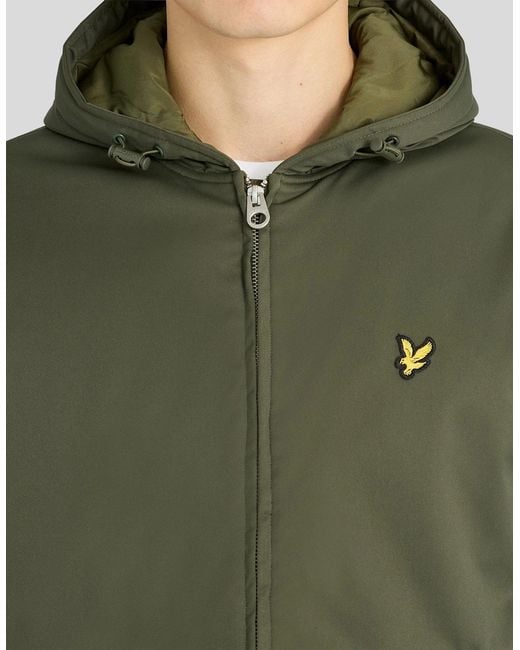 Lyle & Scott Green Padded Water Resistant Jacket for men
