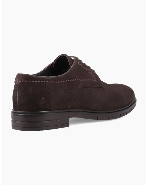 Hush Puppies Brown Sterling Suede Shoe Leather Chocolate Lace-Up Shoes for men