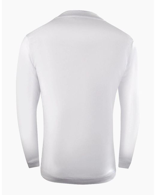 Roberto Cavalli White Cavalli Class Large Bold Logo Design Sweatshirt for men