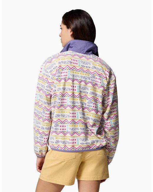Columbia Gray Sequoia Grove Printed Half Zip Polyester Fleece Pullover