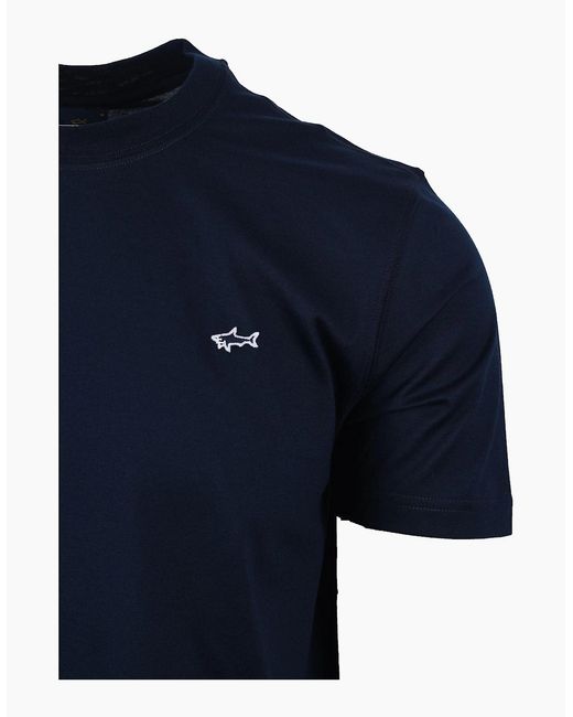 Paul & Shark Blue Paul And Shark Badge T-Shirt for men