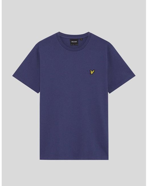 Lyle & Scott Blue Cotton Crew Neck T-Shirt for men