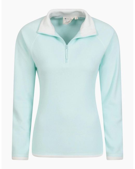 Mountain Warehouse Blue Ladies Montana Half Zip Fleece Top