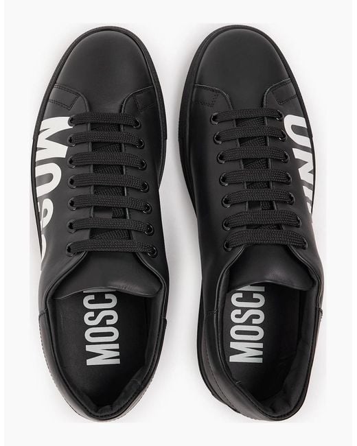 Moschino Black Low Top Trainers for men