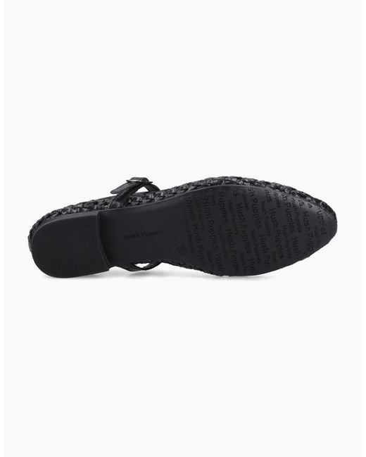 Hush Puppies Black Delaney Woven Mary Jane Shoes