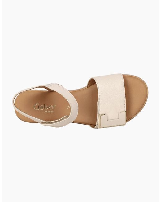 Gabor Natural Shout Wedge Heel Sandals