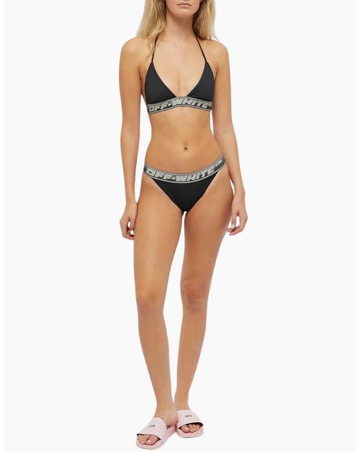 Off-White c/o Virgil Abloh White Logo Band Bikini Swim Wear
