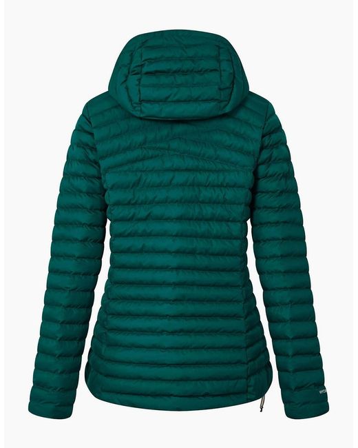 Berghaus Green Nula Solid Patterned Hooded Puffer Jacket With Woven Cuff
