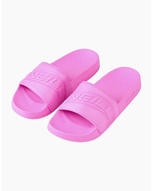 O'neill Sportswear Pink Embossed Slides
