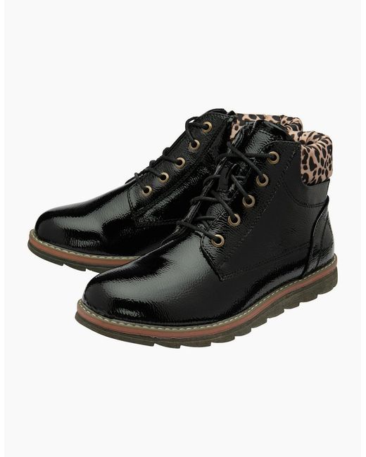 Lotus Black Lexis Ankle Boots