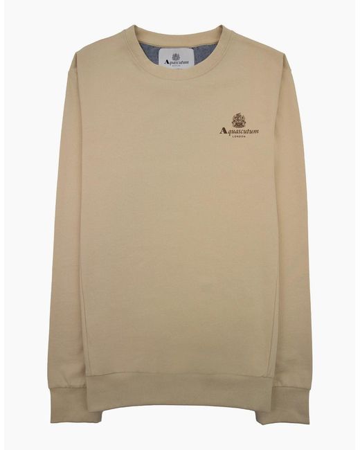 Aquascutum Natural Active Small Logo Crewneck Sweatshirt 03 for men