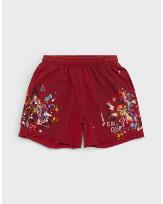 GALLERY DEPT. Red Insomnia Shorts for men