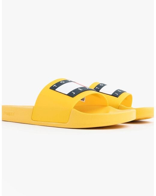 Tommy Hilfiger Yellow Tj Pool Slides Slides Warm for men