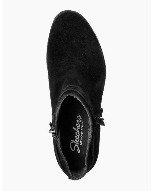Skechers Black Texas Modern Western Leather Suede Boots