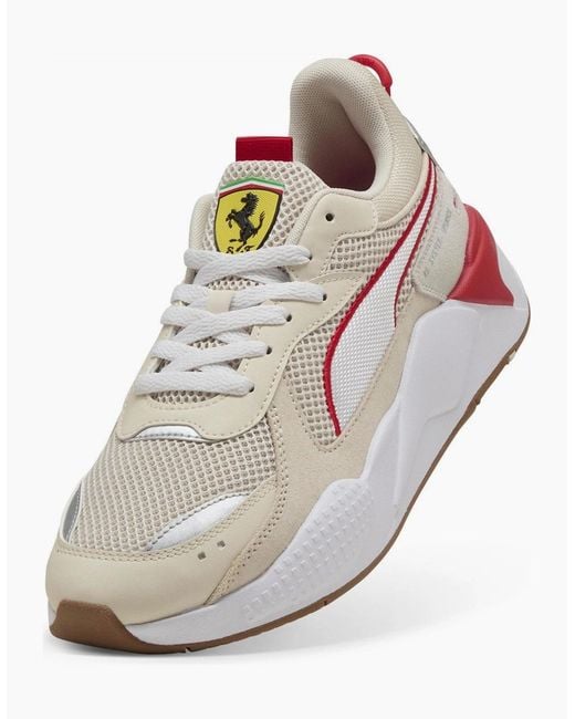 PUMA White Ferrari Rs X Low Top Trainers for men