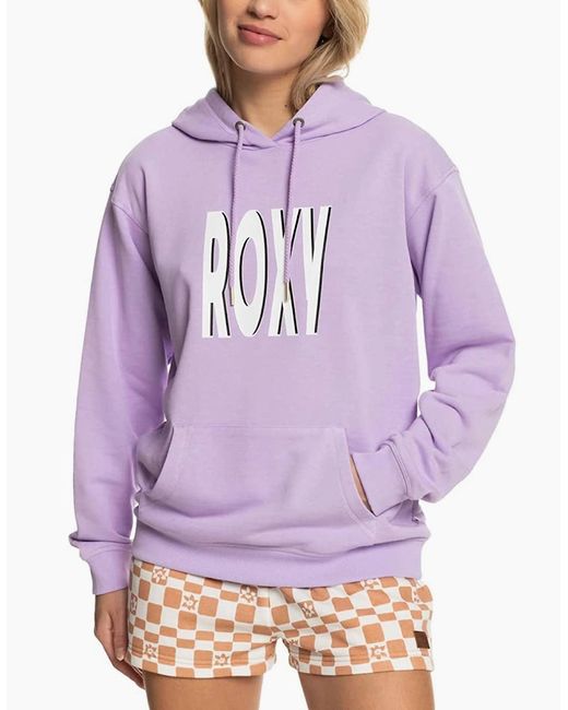 Roxy Purple That's Rad Pullover Sweatshirt Hoodie