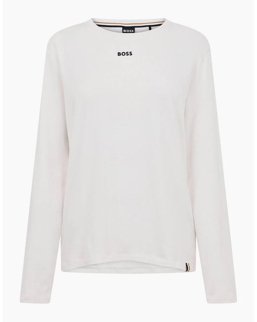 Boss White Ls Shirt 10257812 01 Pyjama Set