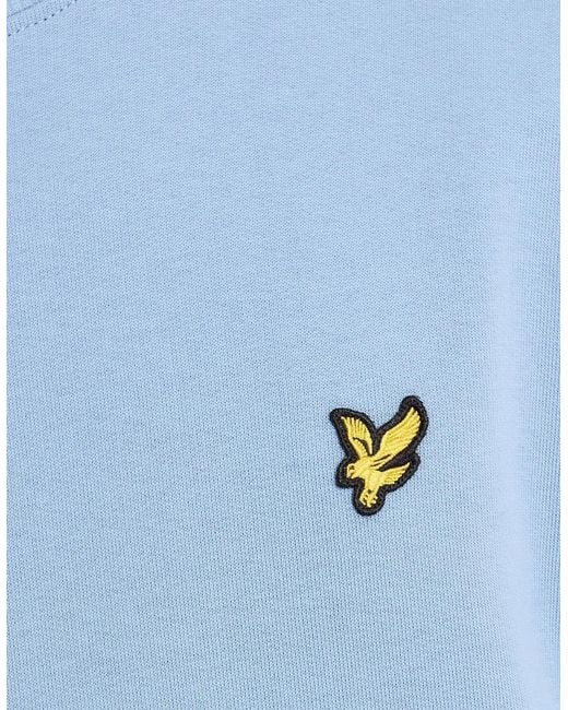 Lyle & Scott Blue Cotton Crew Neck Sweatshirt for men