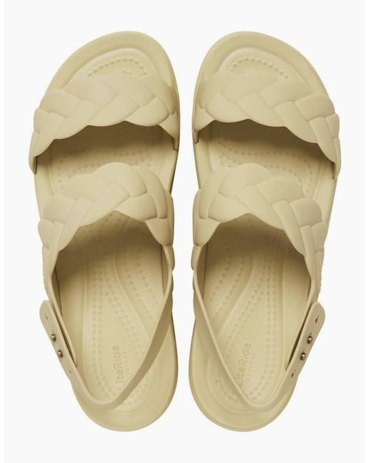 CROCSTM Metallic Brooklyn Woven Synthetic Chai Sandals