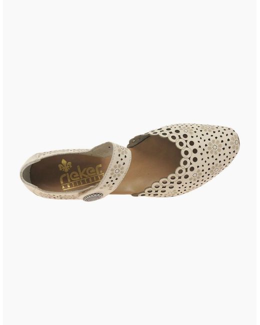 Rieker Metallic Pia Open Court Shoes