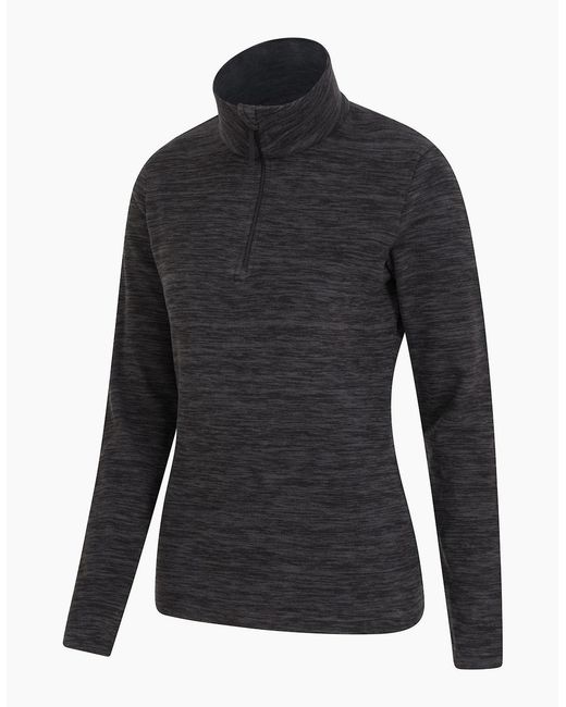 Mountain Warehouse Black Ladies Snowdon Melange Fleece Top