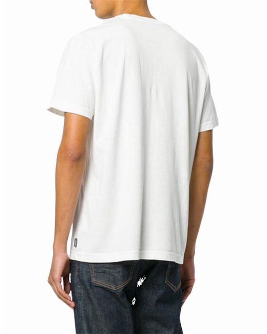 DIESEL White T Joe Qj T Shirts Short Sleeve Crew Neck Summer Regular Cotton Tee for men