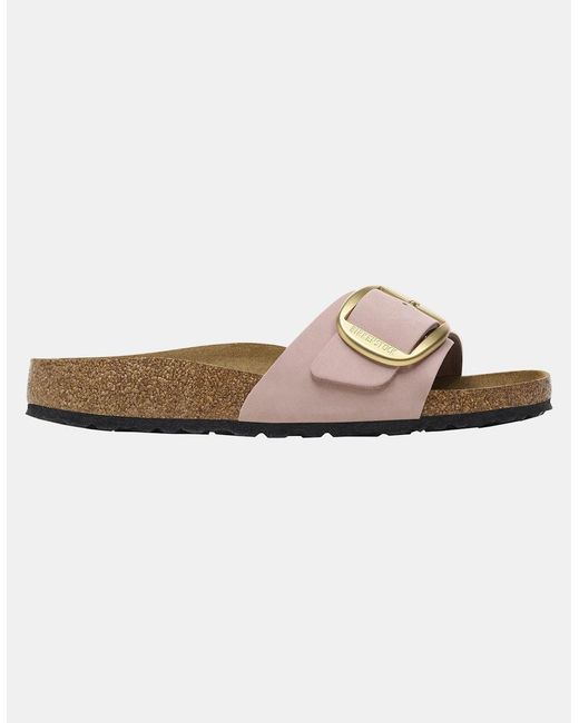 Birkenstock Madrid Pink Big Buckle Nubuck Leather Sandals