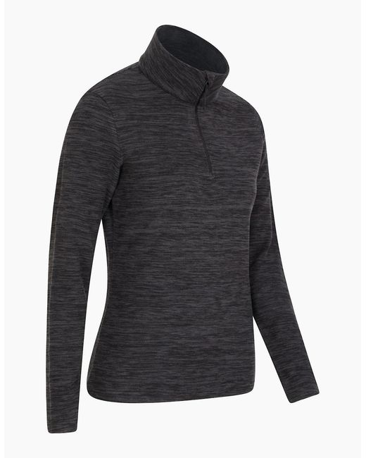 Mountain Warehouse Black Ladies Snowdon Melange Fleece Top