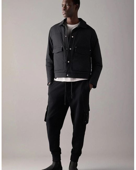 Moose Knuckles Black Brixton Trucker Jacket for men