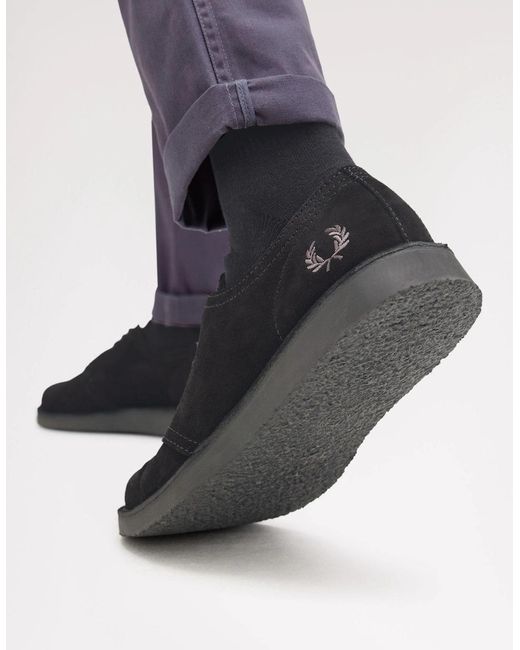 Fred Perry Black B9350 Lindon Suede for men