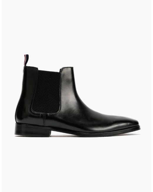 Ben Sherman Black Kendrick Leather Boots for men