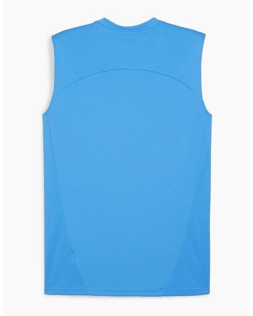 PUMA Blue Teamfinal Training Short Sleeve Performance T-Shirt for men