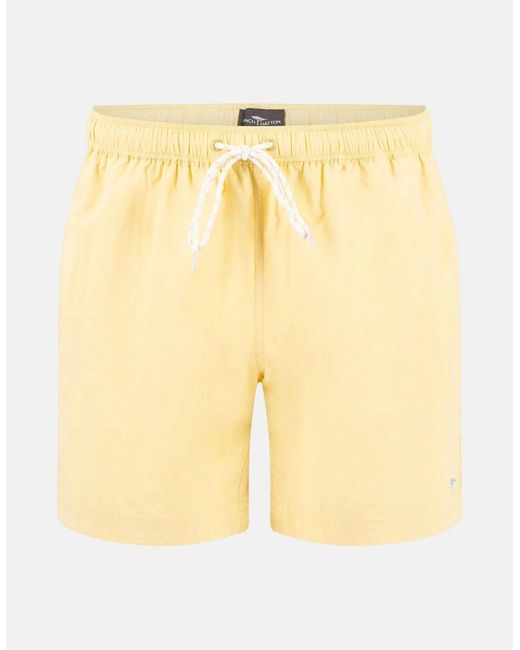 Fynch-Hatton Yellow Solid Swim Shorts Pale for men