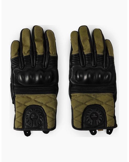 Belstaff Black Hampstead Leather Gloves for men