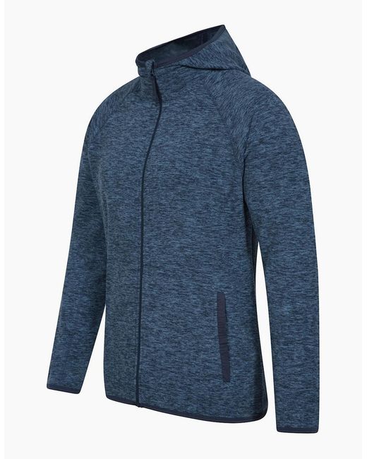 Mountain Warehouse Blue Snowdon Ii Full Zip Hoodie for men