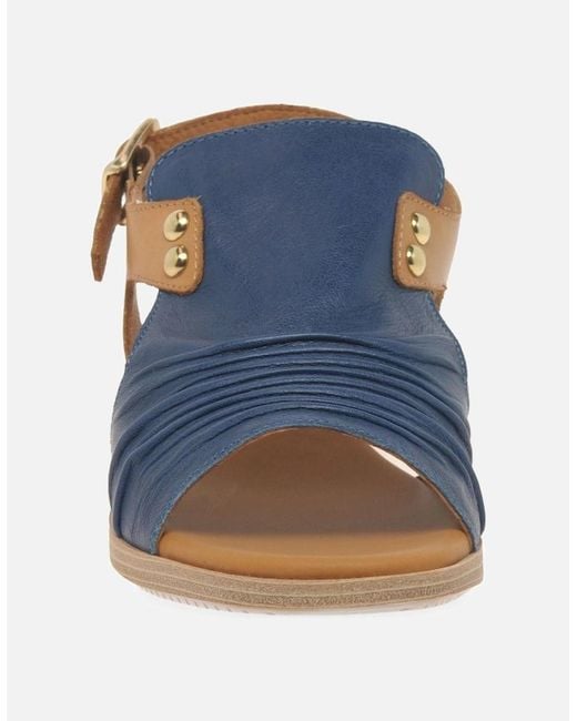 Paula Urban Blue Coastal Buckle Fastening Sandals