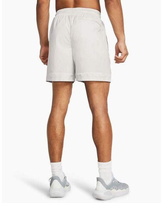 Under Armour Gray Curry Track Bermuda Shorts for men