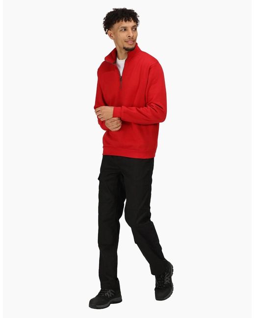 Regatta Red Professional Quarter Zip Sweatshirt for men