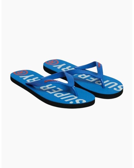 Superdry Blue Pool Slides for men