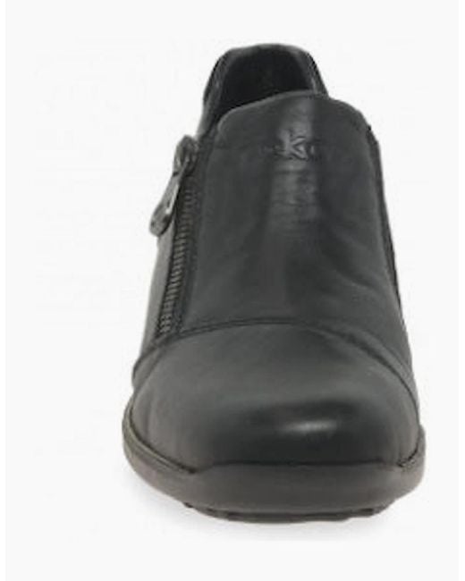 Rieker Black Shoes 44287-00 Slip On Waterproof Shoe