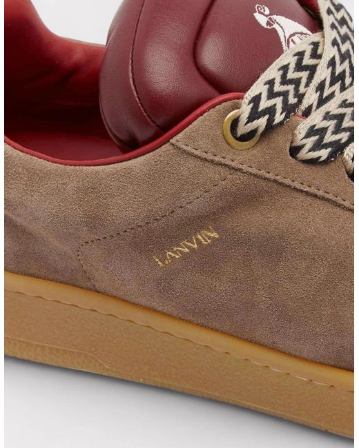Lanvin Brown X Future Hyper Curb Sneakers Leather Suede