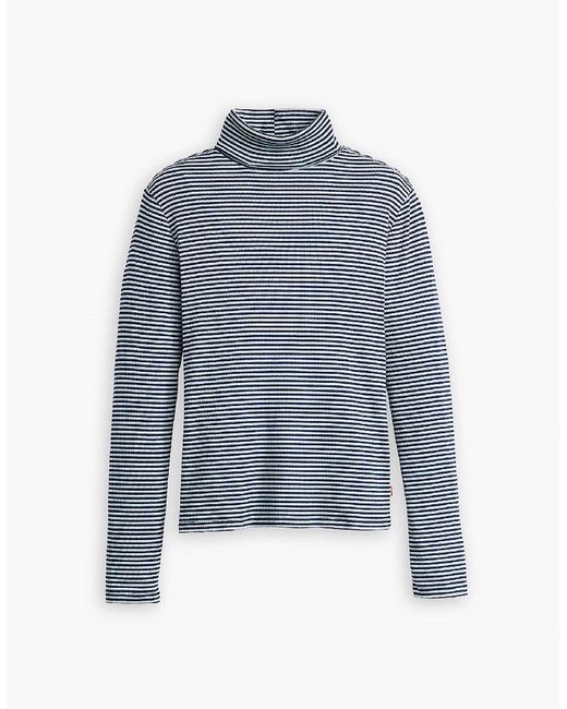Levi's Blue Levi's Turtleneck Long Sleeve Slim Fit T-Shirt